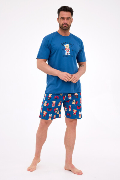 PÁNSKE PYŽAMO KR 326/296 BOXERKY džínovina M