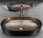 REA - Keramické umývadlo na dosku CLEO 61 Copper Bush / Black REA-U6383
