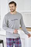 Taro Franco 3478 dĺžka/r S-XL Z25/26 pánske pyžamo melanžově šedá S