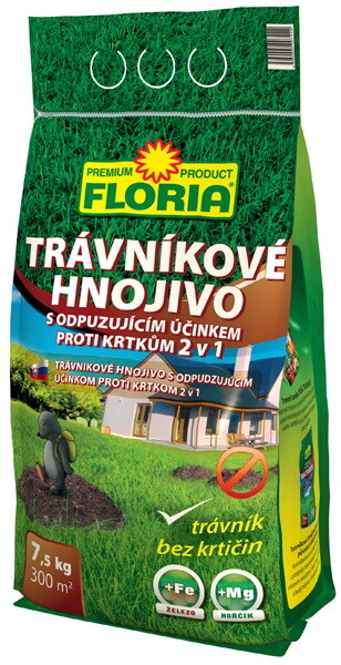 AGRO FLORIA trávnikové hnojivo proti krtkom 7,5 kg