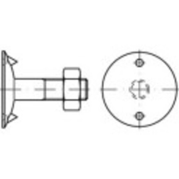 TOOLCRAFT 147107 tanierové skrutky M10 40 mm vonkajší šesťhran DIN 15237 ocel 100 ks; 147107