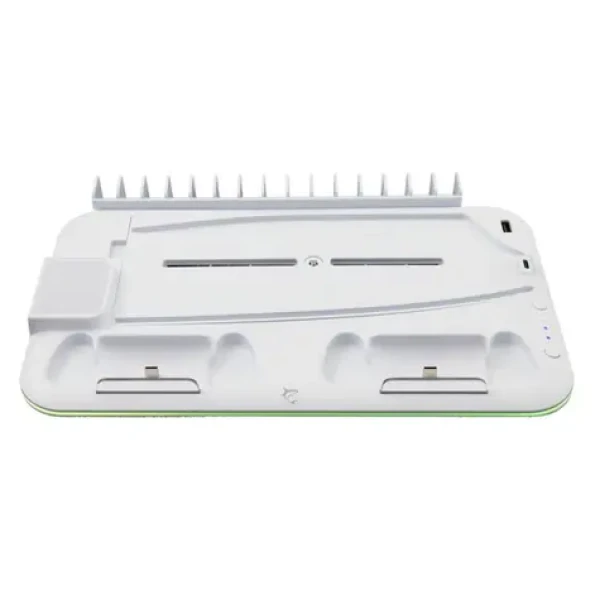 White Shark KIMURA-2 biela/sivá / Chladiaca podložka/stojan + 2x nabíjacia stanica pre PS5 PS5 Slim (KIMURA 2)