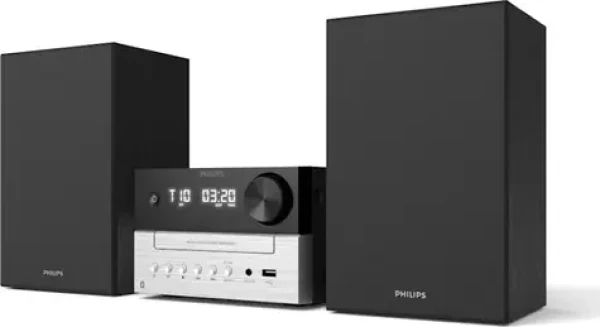 Philips TAM3205M2/12 čierna / Mikrosystém / CD / FM / USB / Bluetooth 5.4 / 20 W RMS (TAM3205M2/12)