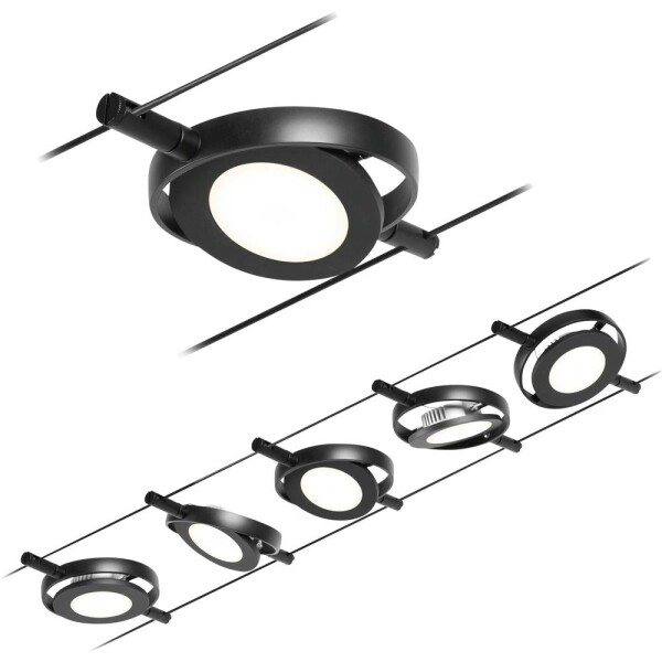 Paulmann RoundMac 94418 kompletný systém lankových svietidiel pevne zabudované LED osvetlenie LED čierna (matná), chróm; 94418