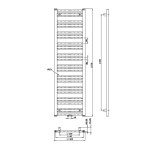 Bruckner - ALBRECHT vykurovacie teleso 400x1570 stredové pripojenie, biela 600.113.4