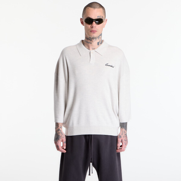 Tričko Fear of God Essentials Signature 3 4 Sleeve 90'S Polo Heather Oatmeal M