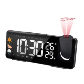 Solight CA05 čierna / Rádiobudík s meteostanicou / FM / projekčná (8592718036560)