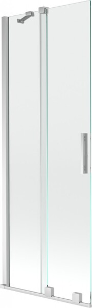 MEXEN/S - Velar Dvojkrídlová posuvná vaňová zástena 70 x 150, transparent, chróm 896-070-000-01-01