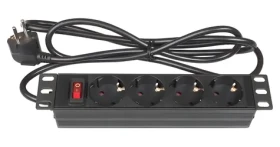 Good Connections 19" PDU čierna / PDU / 1U / 4X zásuvka / 16 A / 3500 W / 1,8 m (GC-N0103)