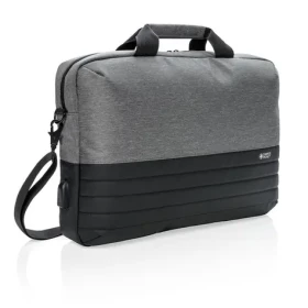 Swiss Peak šedá / Taška na notebook / 15,6" / RFID vrecko / USB Port (P762.322)