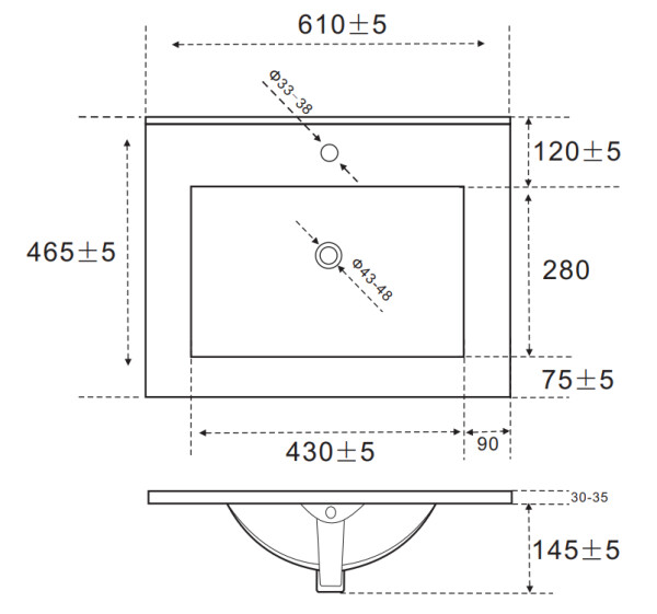 COMAD - Nábytkové umývadlo 60cm 5907441298896