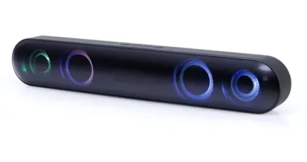 Gembird SPKBT-BAR400L čierna / Soundbar / Bluetooth 5.0 / LED podsvietenie / 2x5W / microSD (SPKBT-BAR400L)