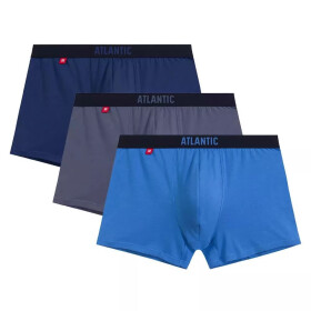 Pánske boxerky 3 balenia 011 modré - Atlantic vícebarevná XL