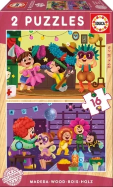 Educa Drevené puzzle Maškarný bál