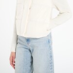 Bunda Tommy Hilfiger Modern Down Knit Mix Reg Jacket Ivory Silk L