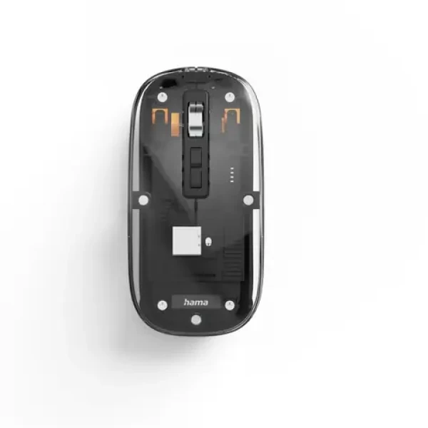 HAMA WM-600 transparentná / bezdrôtová optická Multi Device myš / plochá / tichá (173094)