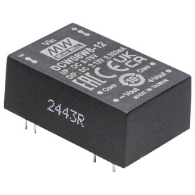 MEAN WELL DCW08W8-12 DC / DC menič napätia 24 V -12 V -0.330 A 8 W; DCW08W8-12