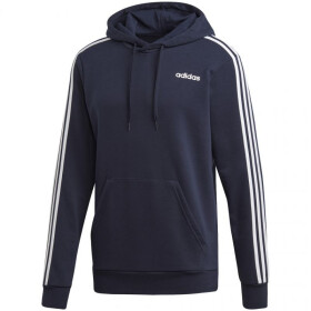 Adidas Essentials Stripes Pullover French Terry Sweatshirt Black DU0499