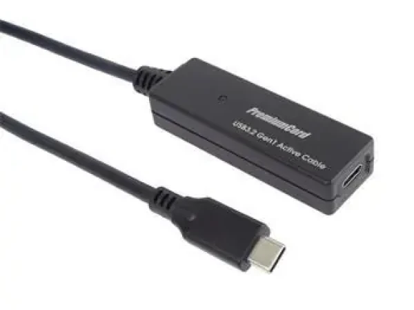 PremiumCord USB-C repeater a predlžovací kábel Male-Female 10 m / Predlžovací kábel / USB-C / 5 Gbps (8592220023843)