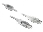 DeLock Kábel USB 2.0 A (M) - USB 2.0 B (M) 5.0m číra (83896)