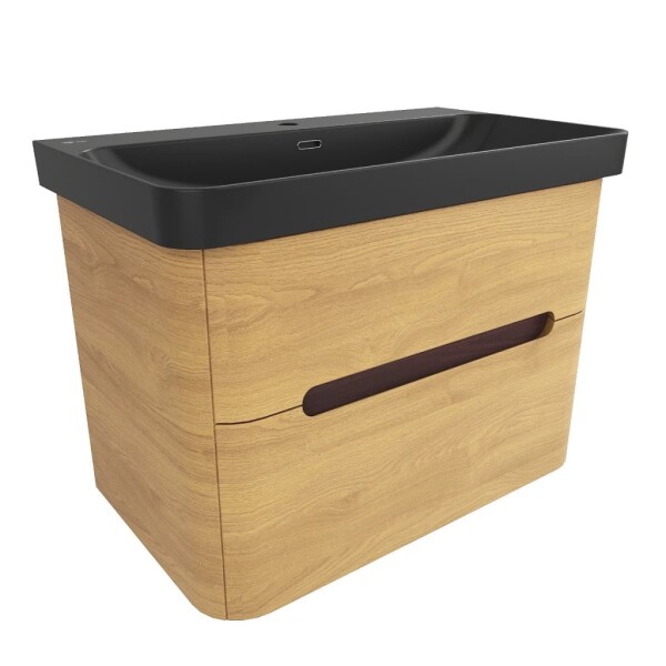 Kúpeľňová skrinka s umývadlom SAT Fusion 77,5x53x45 cm dub medový mat SATFUSION280DMBKM SATFUSION280DMBKM