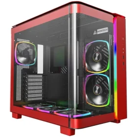 Montech KING 95 PRO červená / ATX / 2x USB-A / 1x USB-C / 2x 140mm + 4X 120mm / bez zdroja / priehľadná bočnica (KING95PROR)