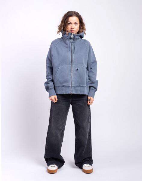 Carhartt WIP W' Hooded Torion Jacket Office Blue grind wash XS