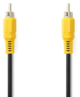 Nedis kompozitný video kábel čierna / Video kábel / RCA - RCA / 480p / poniklované konektory / 10 m (CVGL24100BK100)