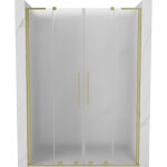 MEXEN/S - Velar L Duo posuvné sprchové dvere 150, dekor, zlatá kartáčovaná 871-150-003-32-55