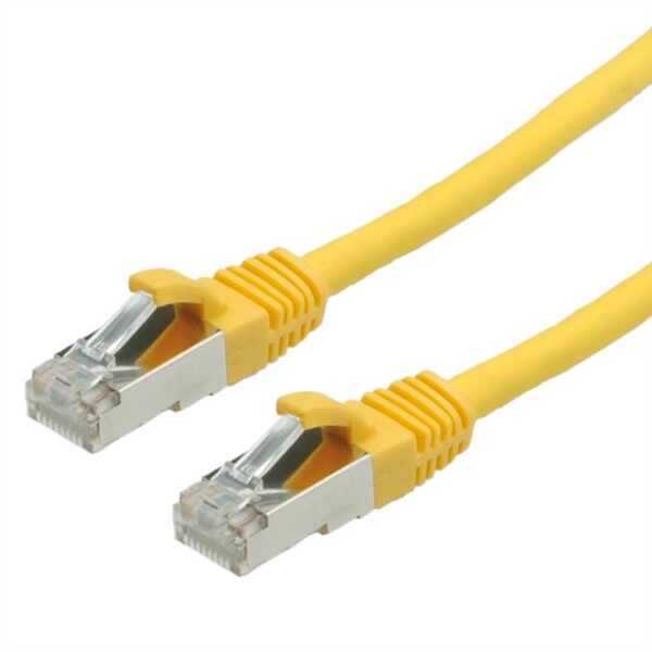 Value 21.99.1272 RJ45 sieťové káble, prepojovacie káble CAT 6 S/FTP 7.00 m žltá dvojžilový tienený, bez halogénov, samozhášavý 1 ks; 21.99.1272