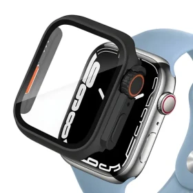 Tech-Protect Defense360 čierno-oranžová / Ochranný kryt pre Apple Watch 4/5/6/SE 44 mm