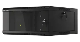 Lanberg WFFA 4U čierna / Nástenný rozvádzač / 19" / 570×600 mm / sklenené dvere / rýchla montáž (WFFA-5604-10B)