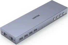 Unitek KVM prepínač 4v1 HDMI 2.0 4K / KVM prepínač / 4 počítače / 1 monitor / USB Hub (V306A)