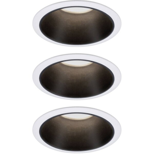 Paulmann 93402 Cole Coin vstavané svietidlo sada 3 ks LED 6 W biela, čierna; 93402