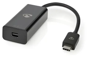 Nedis USB-C adaptér na Mini DisplayPort čierna / Adaptér / USB 3.2 Gen 1 / 8K/60Hz / 0,20 m (CCGP64452BK02)