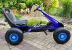 Mamido Detská šliapací motokára s nafukovacími kolesami A-15 modrá