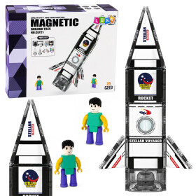 Mamido Magnetická stavebnica Vesmírna raketa 26 dielikov