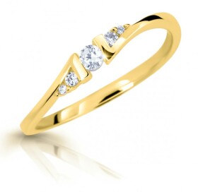 Cutie Diamonds Pôvabný prsteň zo žltého zlata s briliantmi DZ6720-3054-00-X-1 57 mm