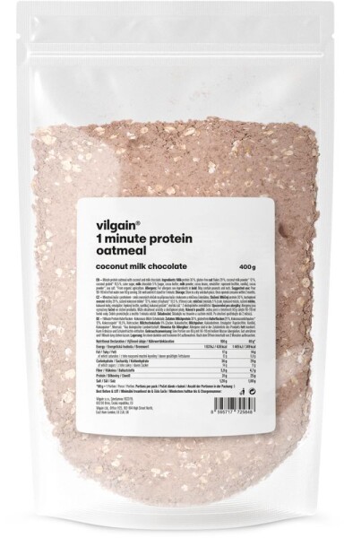 Vilgain Minútová proteínová kaša – Kokos s mliečnou čokoládou 400 g