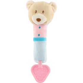 Teddies Pískátko medveď ružové 22 cm