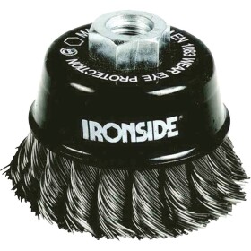 IRONSIDE Kartáčová kefa oceľ Ø 100 mm, pre uhlové brúsky, viazaný drôt, so závitom M14, hrúbka drôtu 0,50 mm 243007 1 ks; 243007