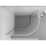 MEXEN/S - Exo štvrťkruhový asymetrický posuvný sprchovací kút 90 x 80, transparent, chróm 8131-090-080-01-00