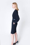 Deni Cler Milano Dress W-Do-3483-0M-E5-58-1 Navy Blue 42