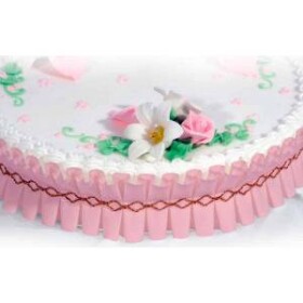 Ozdobný lem na kraj torty 1m v ružovej farbe - Dekora - Dekora