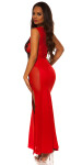 Sexy KouCla evening dress with lace & Sexy back red M