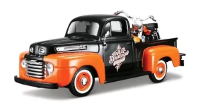 Maisto Harley-Davidson Custom 1948 Ford F-1 Pick UP + 1958 FLH Duo Glide