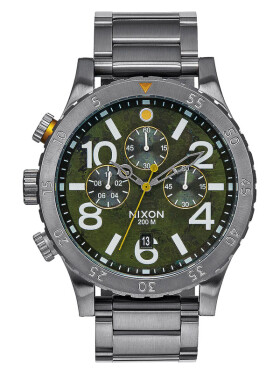 Nixon 48-20 CHRONO GUNMETALGREENOXYDE pánske hodinky analógové