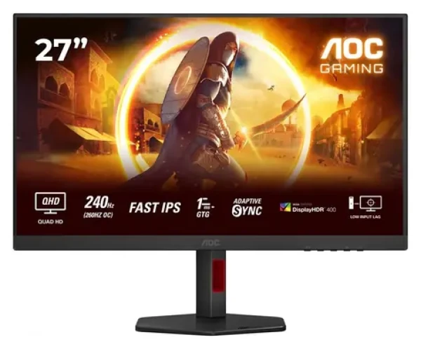 27" AOC Gaming Q27G4ZR čierna / Monitor / Fast IPS / QHD / 260Hz / 1ms / HDMI + DP (Q27G4ZR)