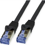 Value 21.99.0721 RJ45 sieťové káble, prepojovacie káble CAT 6A S/FTP 30.00 m čierna dvojžilový tienený, bez halogénov, samozhášavý 1 ks; 21.99.0721