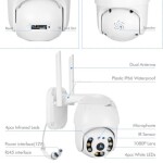 R2INVEST WIFI bezdrôtová otočná 2MPX full HD video monitorovacia kamera IR LED PIR